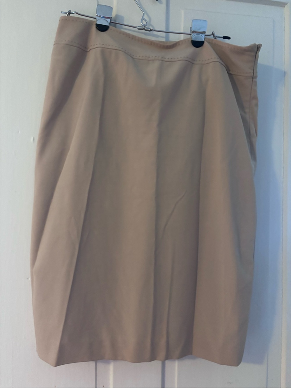 Apostrophe Tan Pencil Skirt